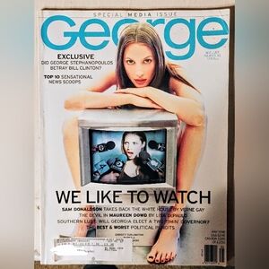 GEORGE Magazine May 1998 MEDIA ISSUE Christy Turlington Cover